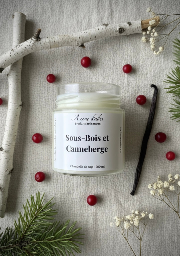 SOUS-BOIS ET CANNEBERGE - CHANDELLE 8oz