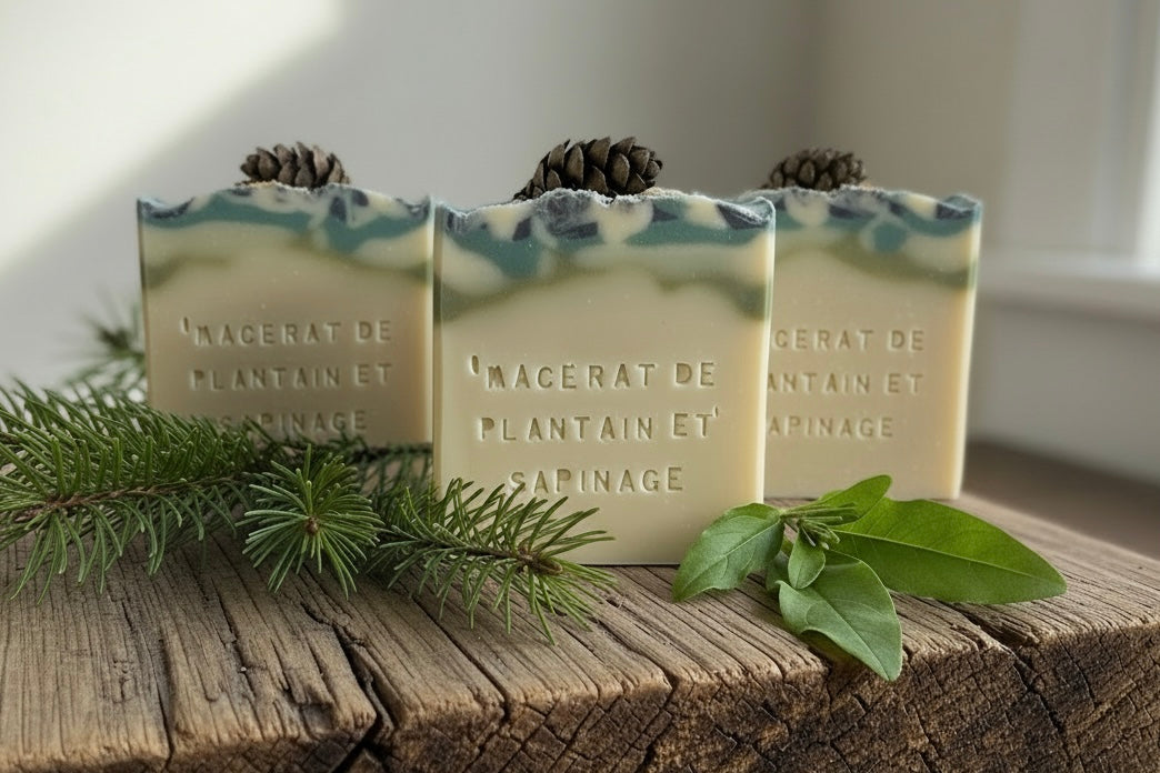 MACÉRAT DE PLANTAIN ET SAPINAGE - SAVON ARTISANAUX