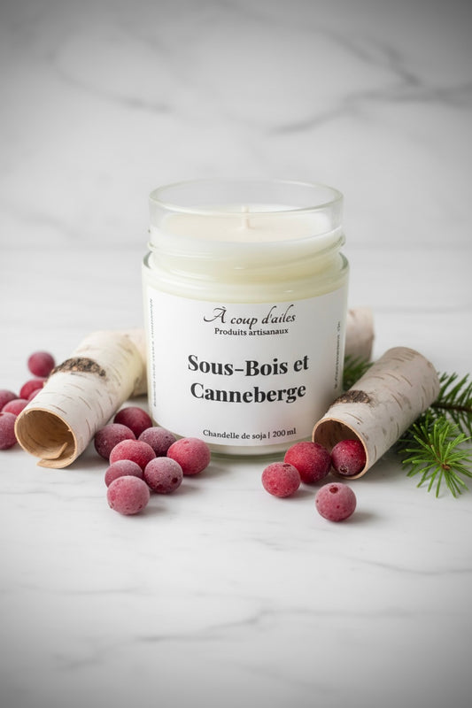 SOUS-BOIS ET CANNEBERGE - CHANDELLE 8oz