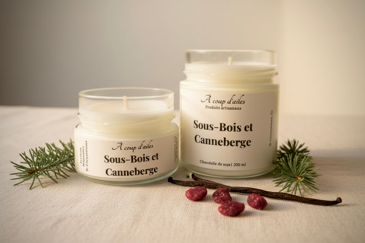 SOUS-BOIS ET CANNEBERGE - CHANDELLE 8oz