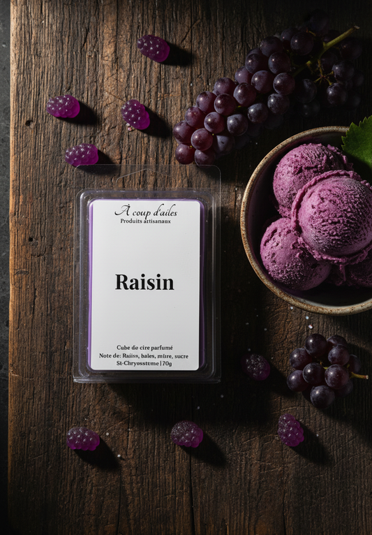 Raisin - emballage vue de haut glace