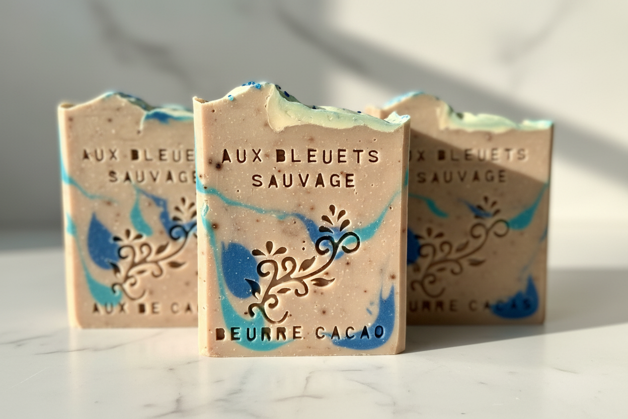 Savons Aux Bleuets Sauvage avec fond amélioré